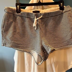 J. Crew Navy and White Striped Shorts